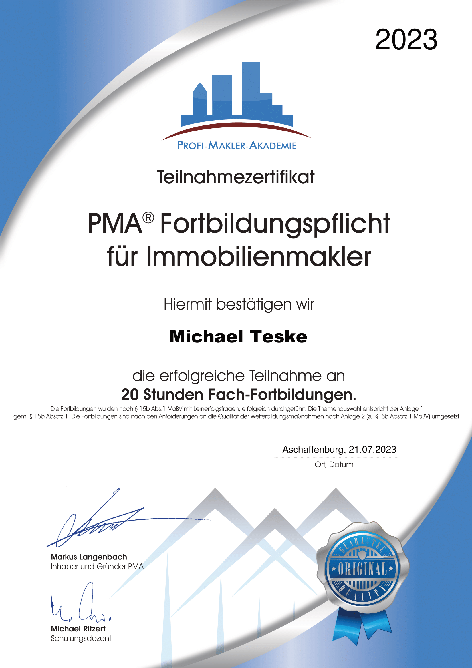 Auszeichnung